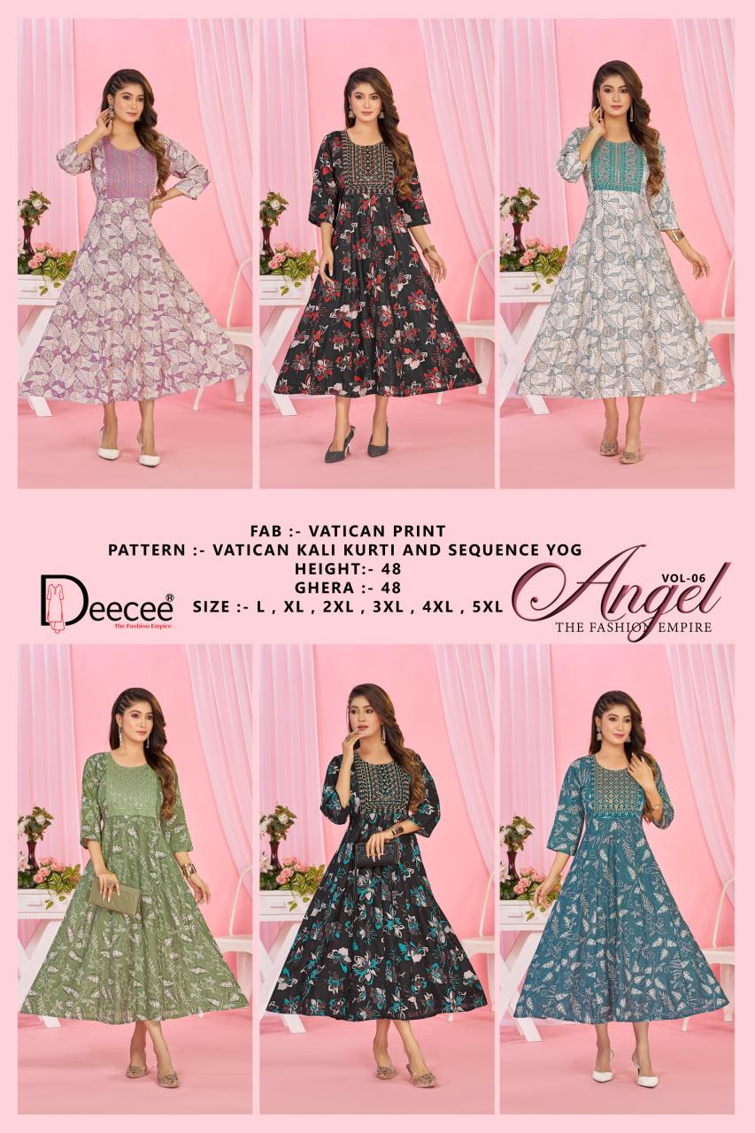 Deecee Angel vol 6 catalog wholesale market for kurtis in ulhasnagar