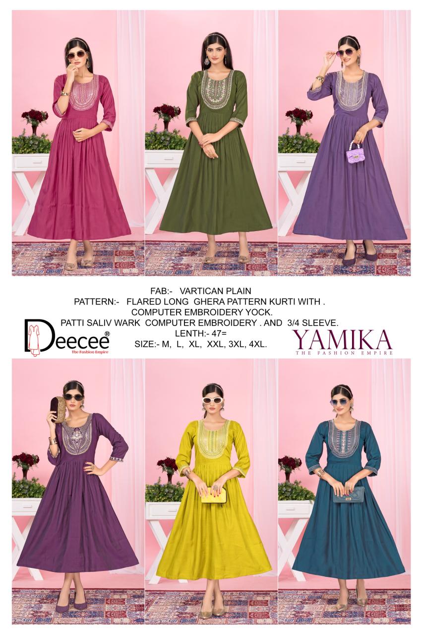 Deecee Yamika catalog branded kurtis wholesale market