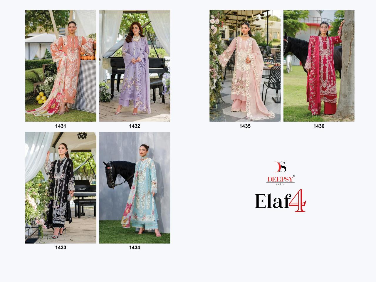 Deepsy Elaf 4 catalog pakistani suits for women wholesale
