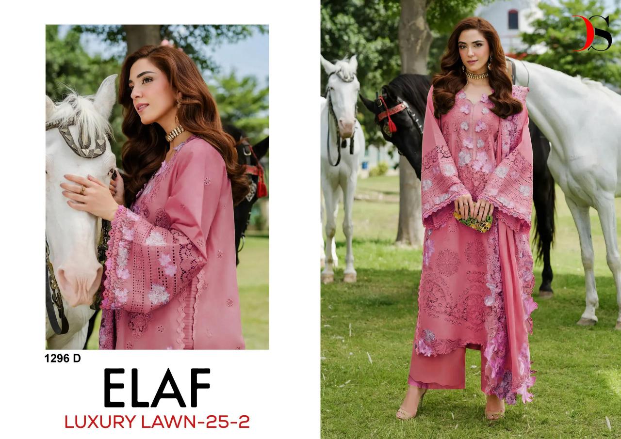 Deepsy Elaf Luxury Lawn 25 Vol 2 NX 1296 catalog pakistani wholesale salwar kameez in karachi
