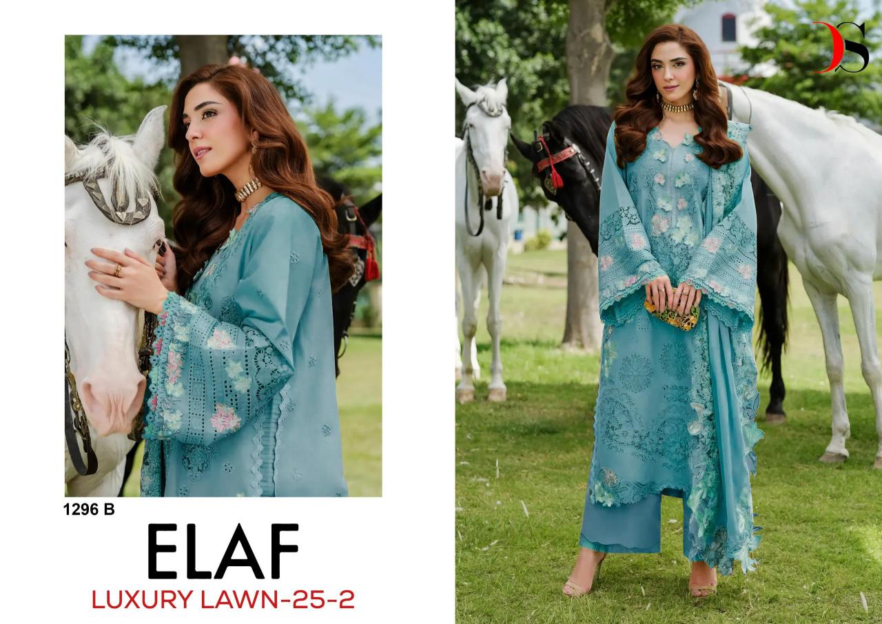 Deepsy Elaf Luxury Lawn 25 Vol 2 NX 1296 catalog pakistani wholesale salwar kameez in karachi