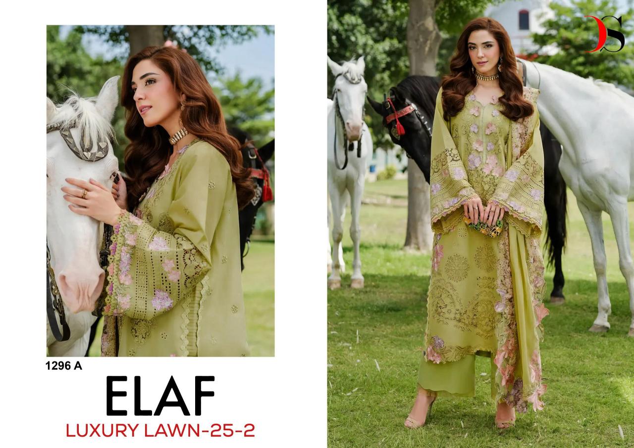 Deepsy Elaf Luxury Lawn 25 Vol 2 NX 1296 catalog pakistani wholesale salwar kameez in karachi