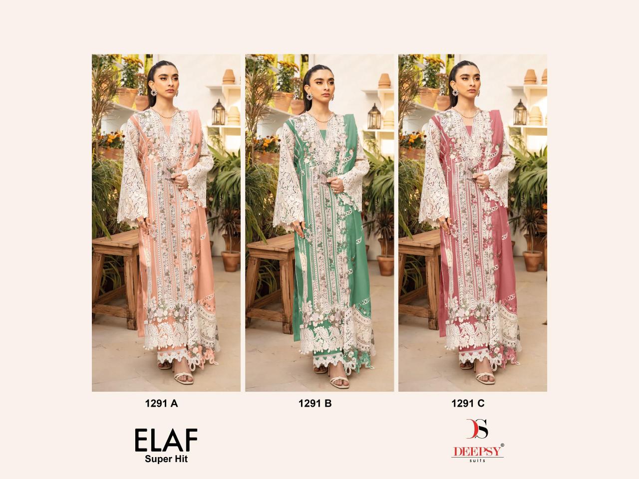 Deepsy Elaf Super Hit 1291 catalog pakistani salwar suit wholesale