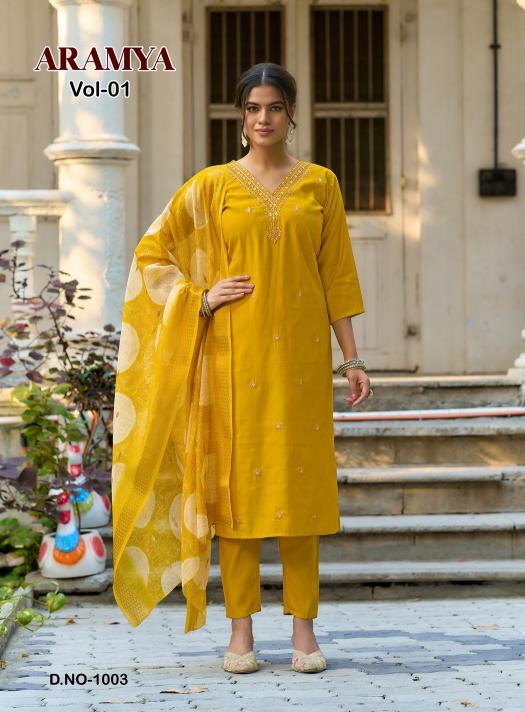 Diya Trends Aramya Vol 1 catalog fiona kurti wholesale
