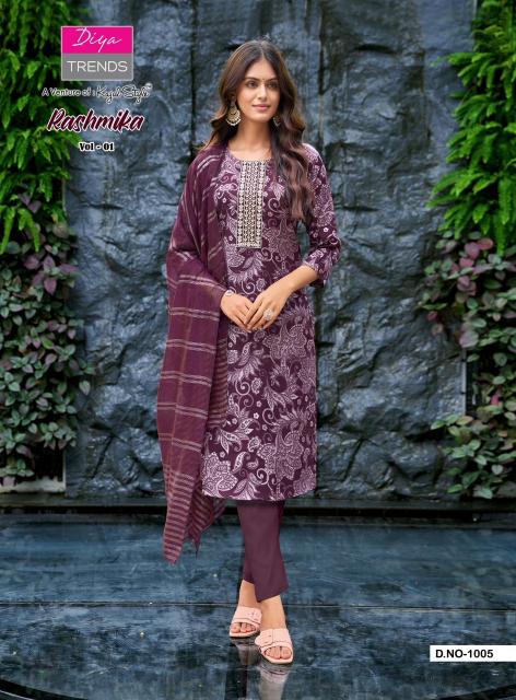 Diya Trends Rashmika vol 1 catalog kurti design 2025 wholesale