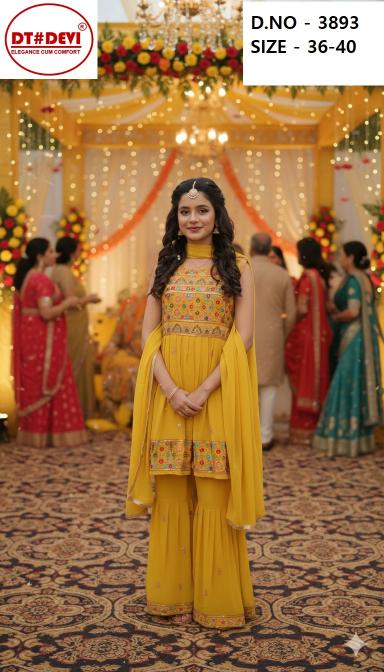 Dt Devi 3893 Catalog designer kurtis wholesale surat