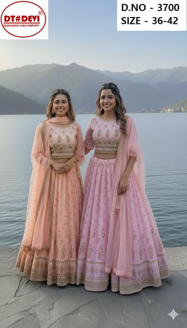 Dt Devi Avika 3700 Catalog crop top lehenga online india