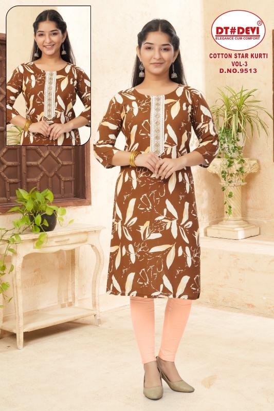 Dt Devi Cotton star vol 3 9513 catalog kids wear wholesale market in delhi