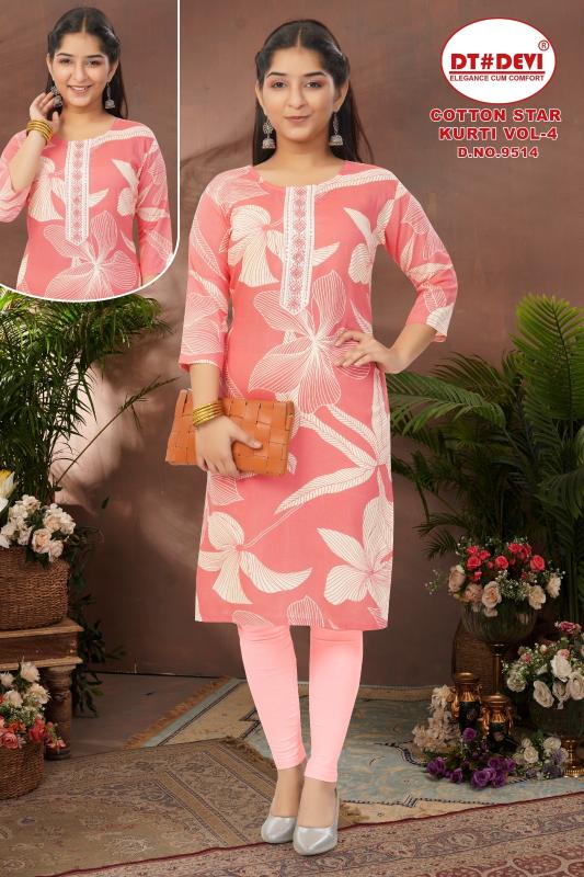 Dt Devi Cotton star vol 4 9514 catalog kids wear wholesale price