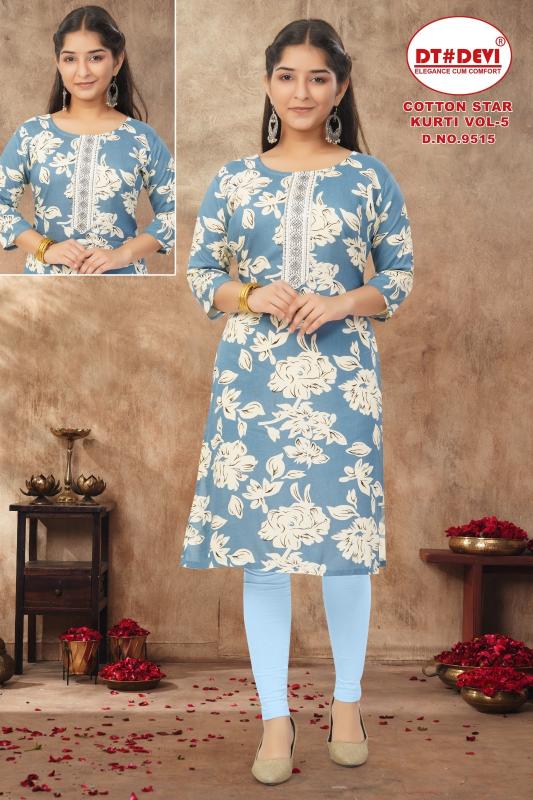 Dt Devi Cotton star vol 5 9515 catalog kids wear wholesale near me