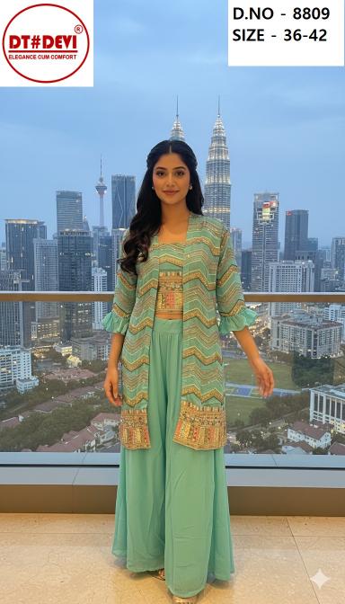 Dt Devi Elliza 8809 Catalog latest indo western style