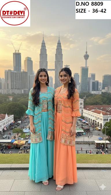 Dt Devi Elliza 8809 Catalog latest indo western style