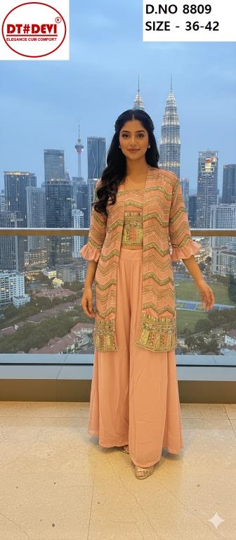 Dt Devi Elliza 8809 Catalog latest indo western style