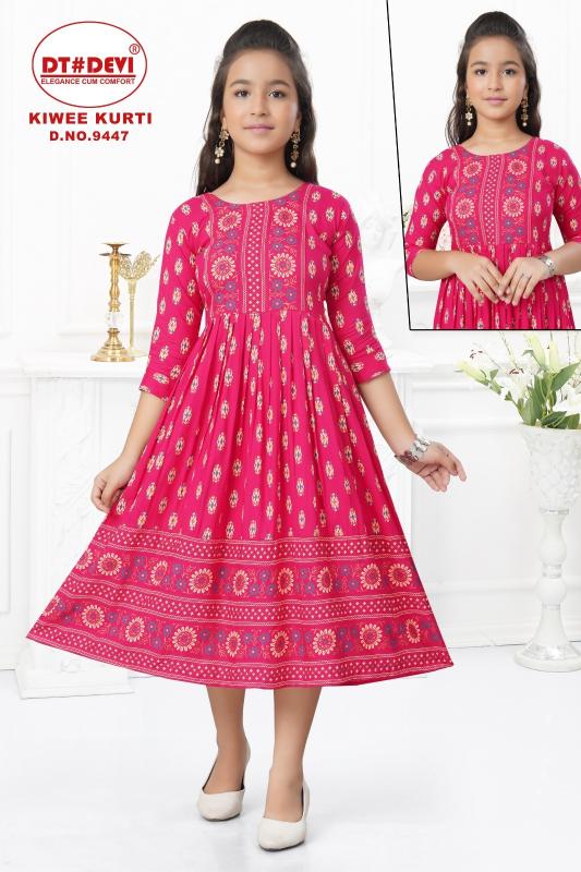 Dt Devi Kiwee 9447 Catalog kids wear wholesaler banar