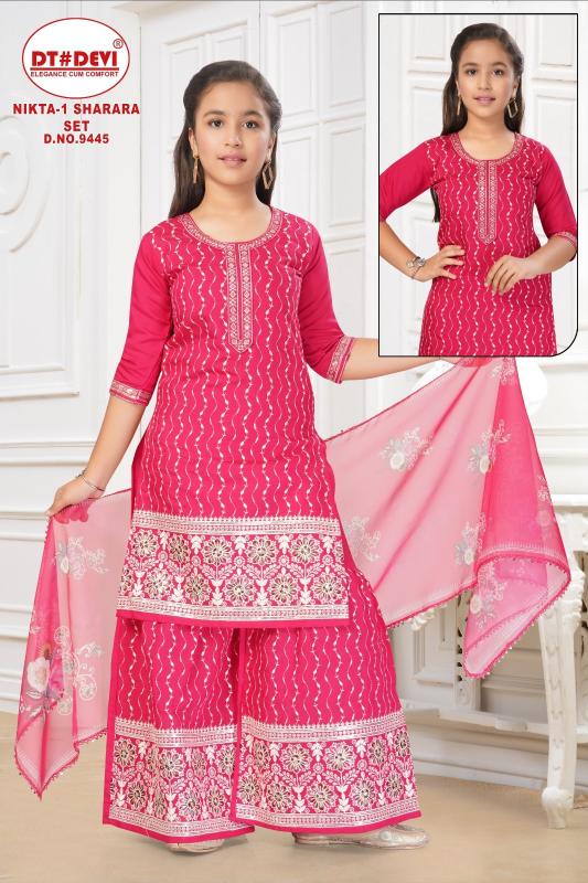 Dt Devi Nikta vol 1 9445 Catalog kids wear wholesale india