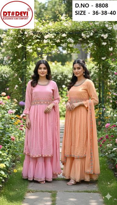 Dt Devi Radhika vol 1 8808 catalog kurti palazzo set wholesale surat