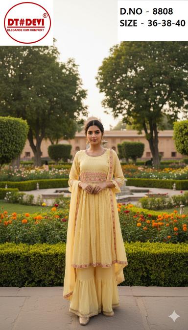 Dt Devi Radhika vol 2 8808 catalog kurti palazzo set wholesale in jaipur