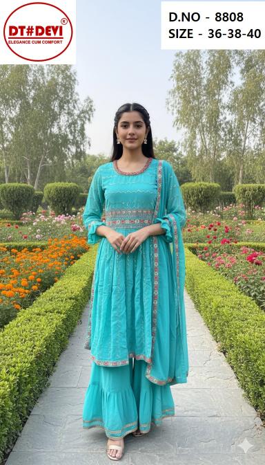 Dt Devi Radhika vol 2 8808 catalog kurti palazzo set wholesale in jaipur