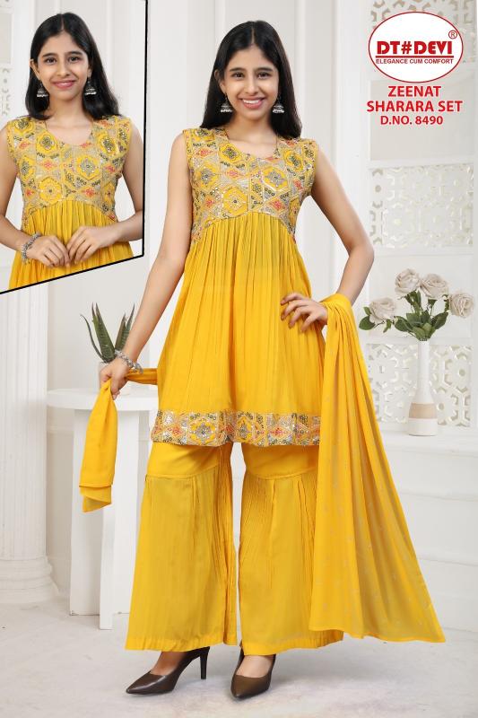 Dt Devi Zeenat 8490 catalog kids wear wholesale in mumbai