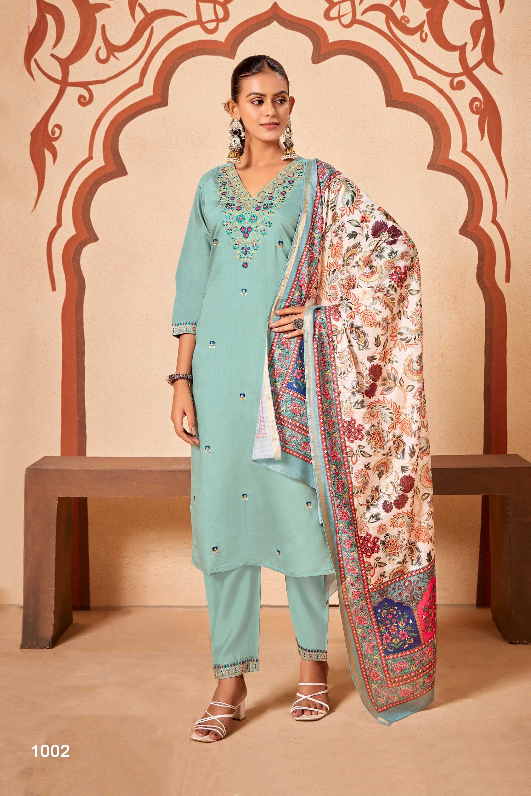 Felocity Pure Heavy Roman silk catalog buy kurtis wholesale online india