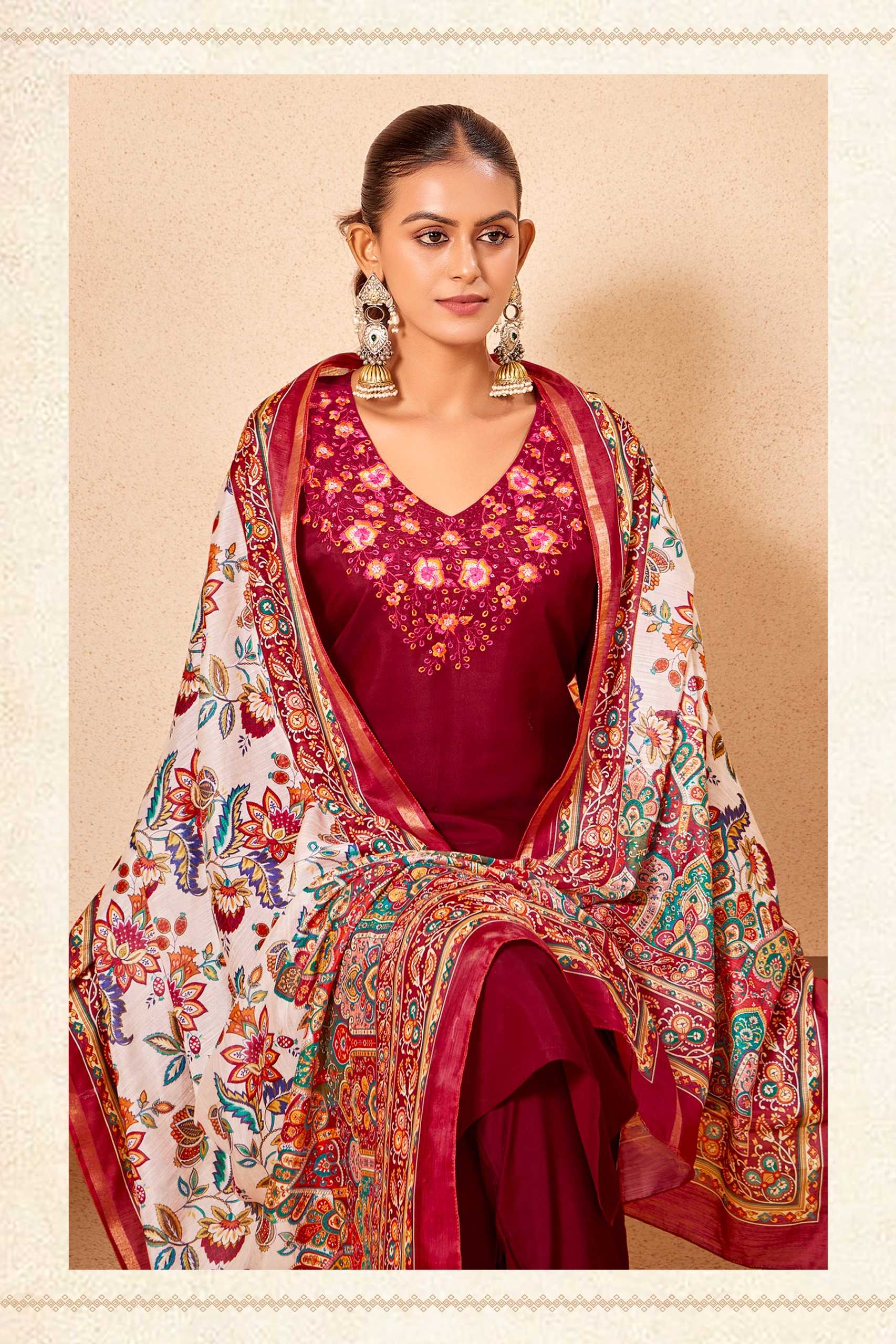 Felocity Pure Heavy Roman silk catalog buy kurtis wholesale online india
