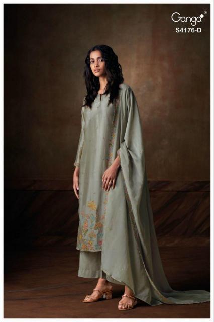 Ganga Farisha 4176 catalog unstitched salwar kameez wholesalers in india