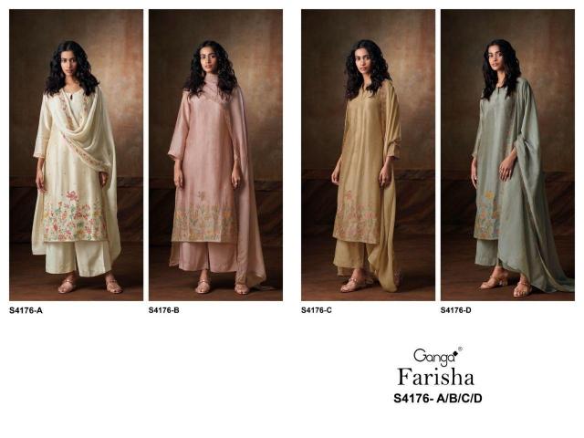 Ganga Farisha 4176 catalog unstitched salwar kameez wholesalers in india