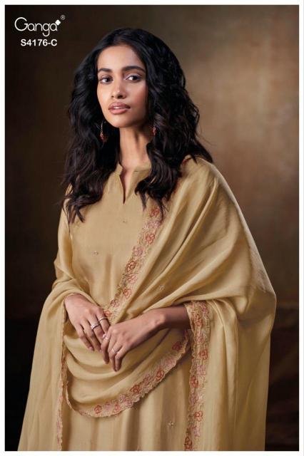 Ganga Farisha 4176 catalog unstitched salwar kameez wholesalers in india