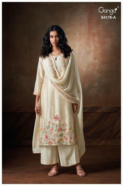 Ganga Farisha 4176 catalog unstitched salwar kameez wholesalers in india
