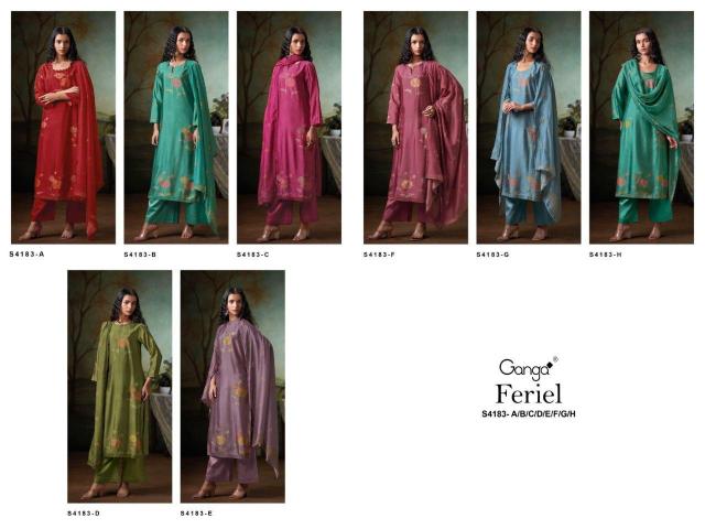 Ganga Feriel 4183 catalog salwar kameez wholesaler in surat