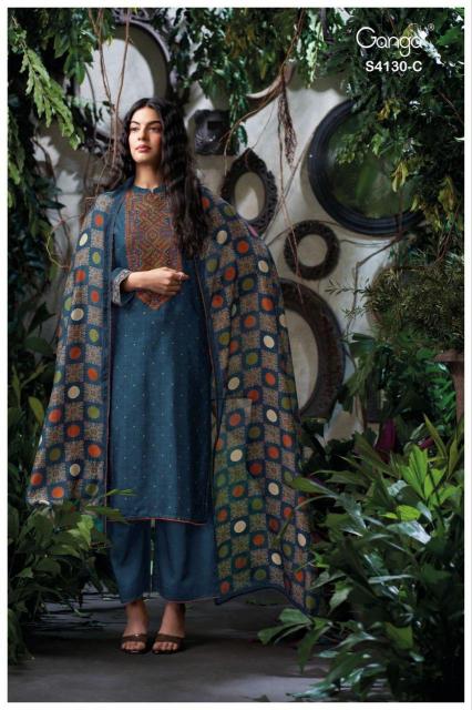 Ganga Ileana 4130 catalog lawn salwar kameez wholesale