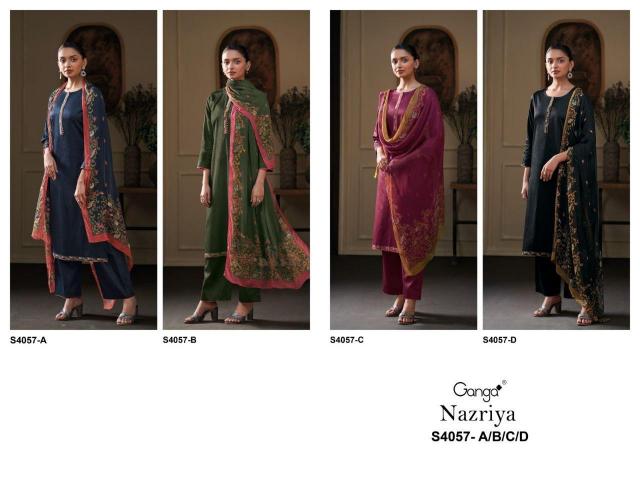 Ganga Nazriya 4057 catalog wholesale salwar kameez in chennai