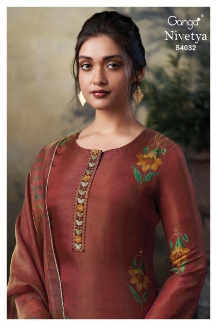 Ganga Nivetya 4032 catalog wholesale indian salwar kameez