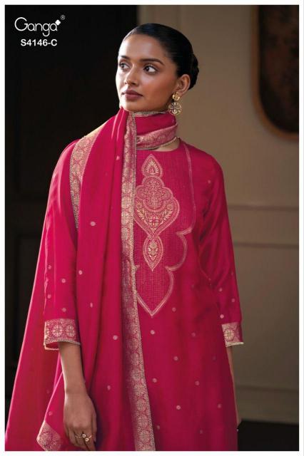 Ganga Tiyah 4146 catalog salwar kameez at wholesale