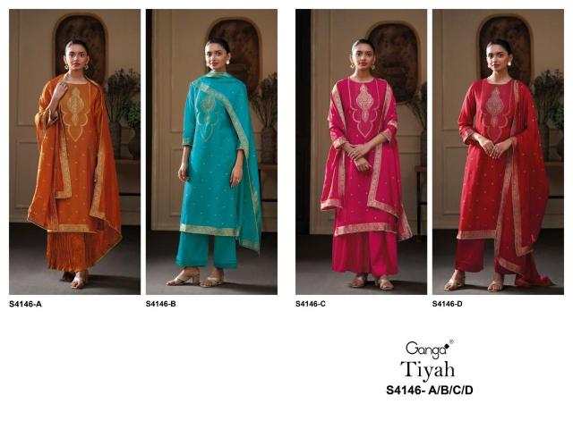 Ganga Tiyah 4146 catalog salwar kameez at wholesale