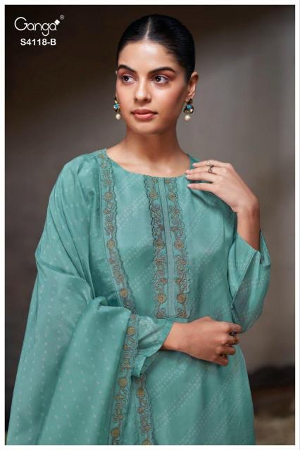 Ganga Ziyaara 4118 catalog wholesale salwar kameez suits