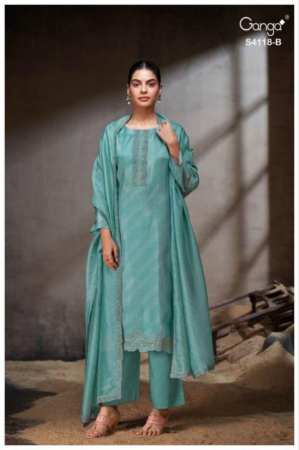Ganga Ziyaara 4118 catalog wholesale salwar kameez suits