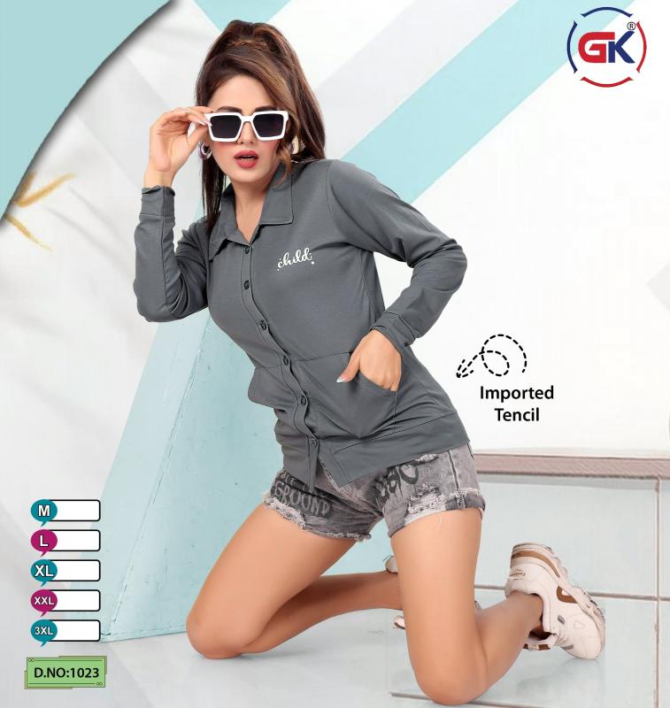 GK 1023 catalog women shirt wholesale in bangalore