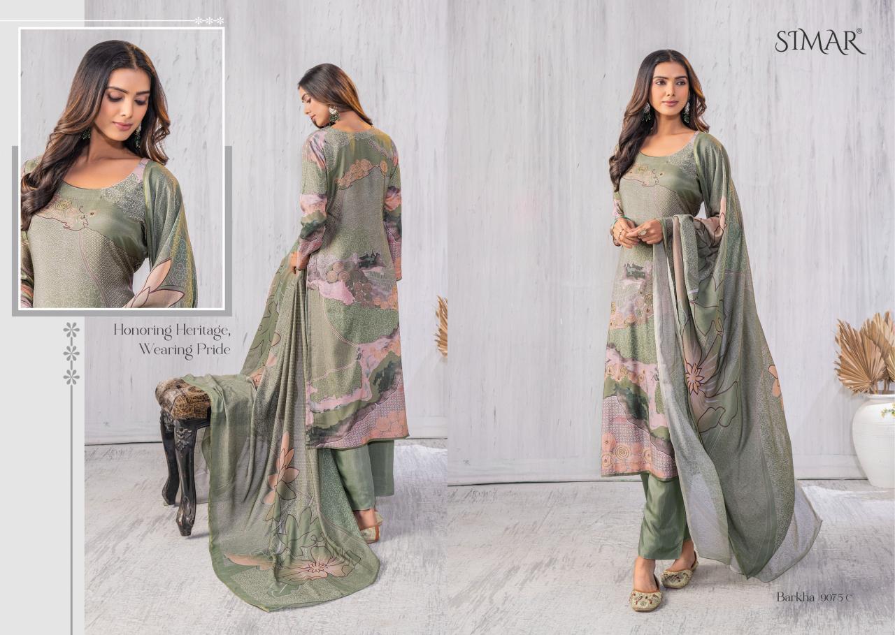 Glossy Simar Barkha catalog wholesale dealers in salwar kameez surat