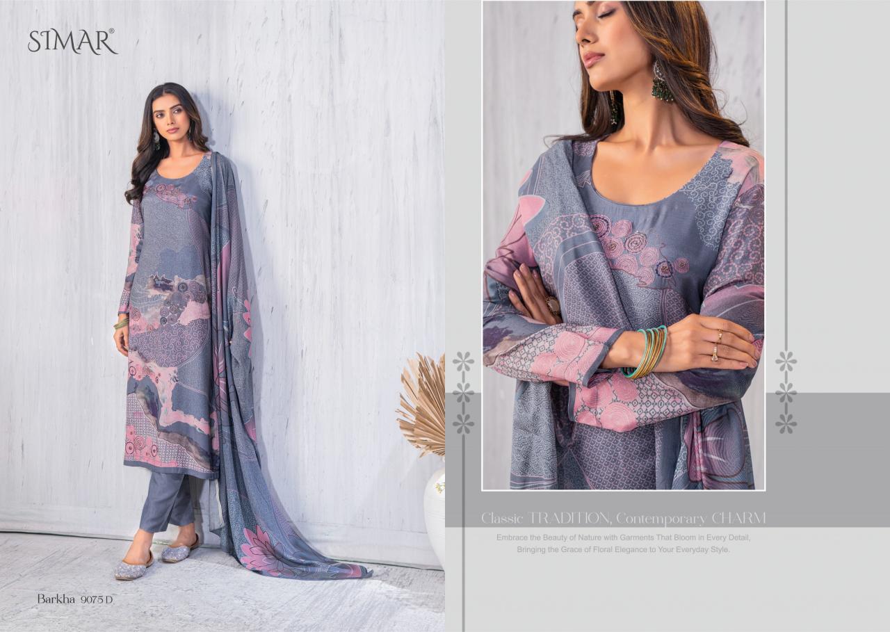 Glossy Simar Barkha catalog wholesale dealers in salwar kameez surat