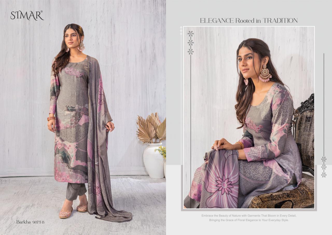 Glossy Simar Barkha catalog wholesale dealers in salwar kameez surat