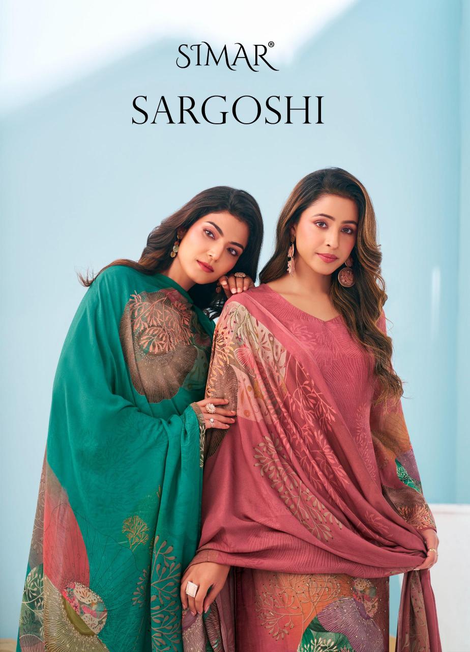 Glossy Simar Sargoshi catalog wholesale salwar kameez india surat