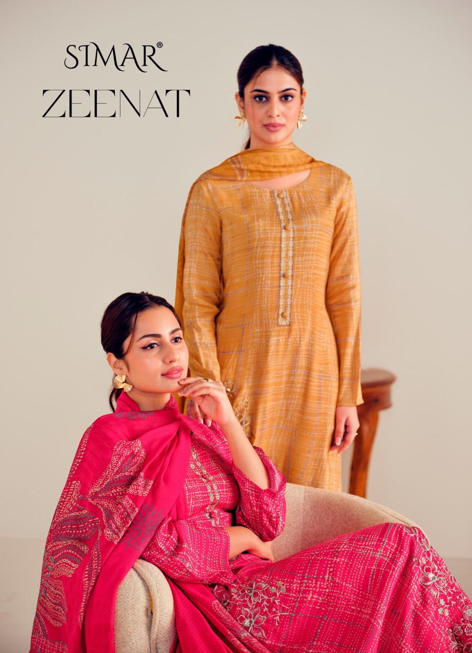 Glossy Simar Zeenat catalog wholesale designer salwar kameez in surat