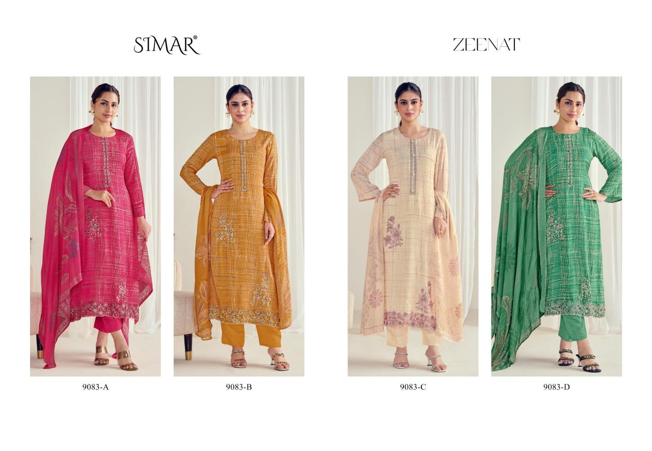 Glossy Simar Zeenat catalog wholesale designer salwar kameez in surat