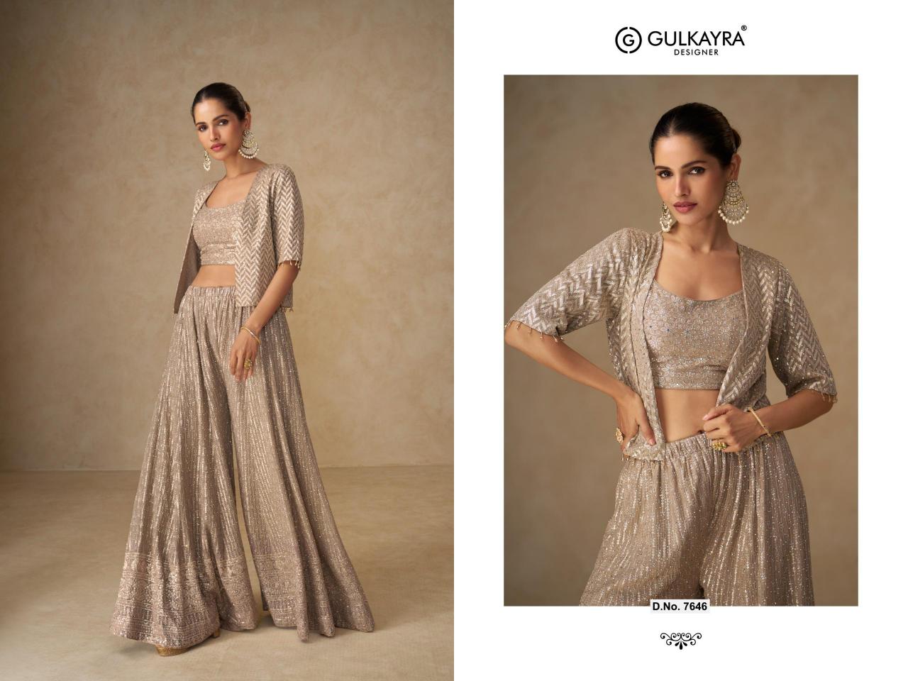 Gulkayra Liyara catalog Georgette Embroidery indowestern