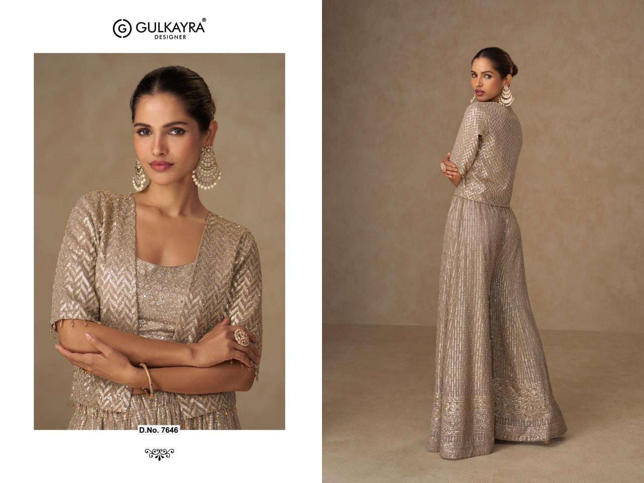 Gulkayra Liyara catalog Georgette Embroidery indowestern