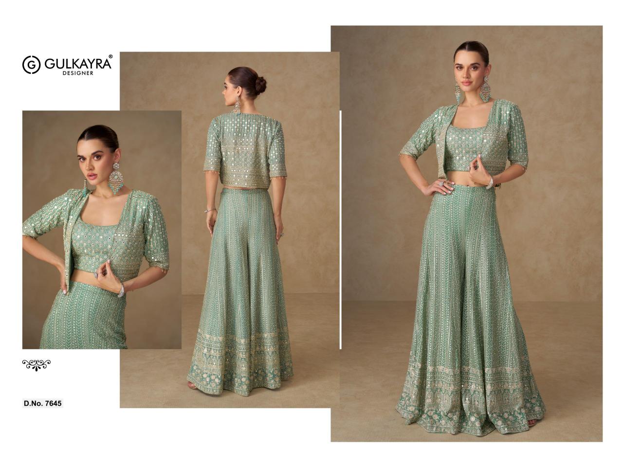 Gulkayra Liyara catalog Georgette Embroidery indowestern