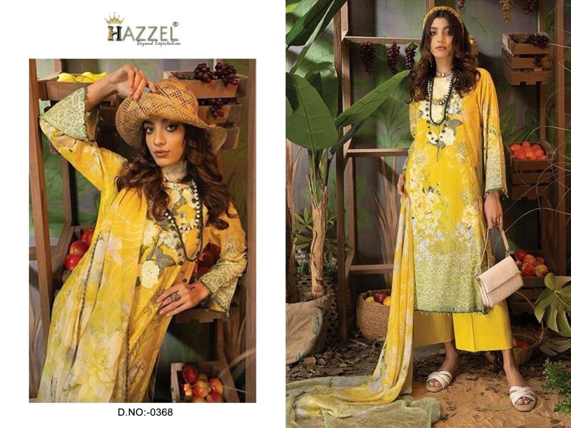 Hazzel Adan Libaas 0368 catalog pakistani formal pant style suits