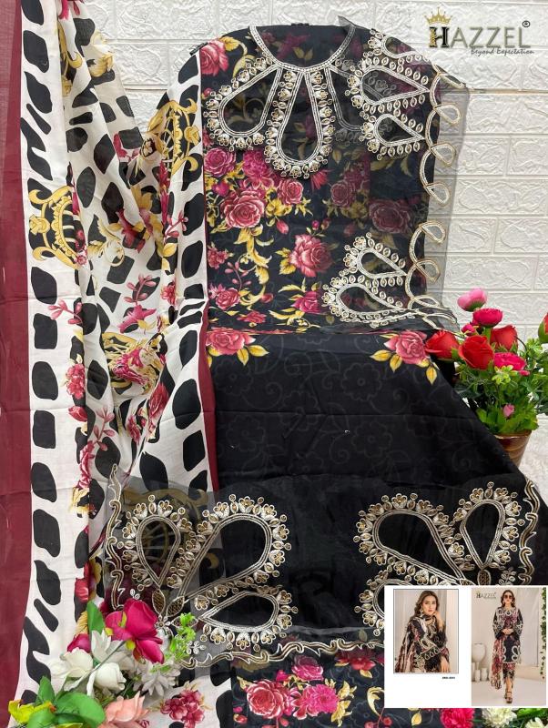 Hazzel M Print Basics 0315 catalog pakistani suits embroidery