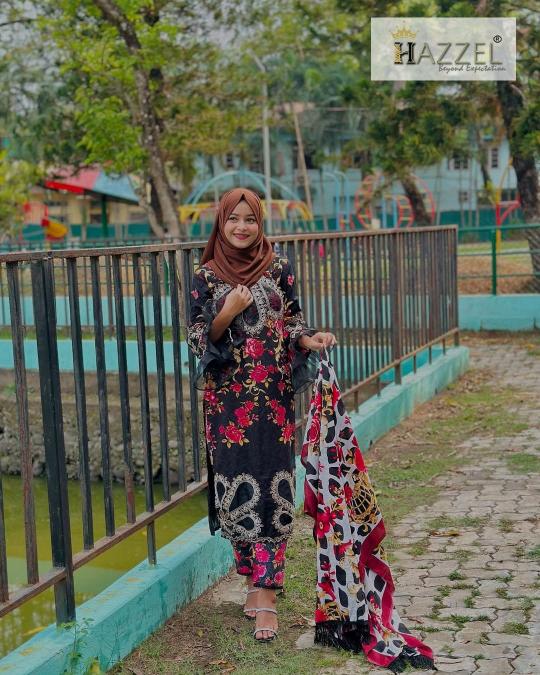 Hazzel M Print Basics 0315 catalog pakistani suits embroidery